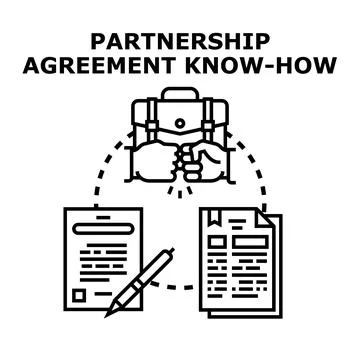 Partnership agreement know how concept vector illustration Stock Illustration