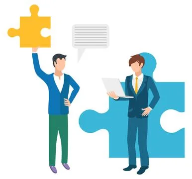 Partnership and Collaboration at Work Business 스톡 일러스트