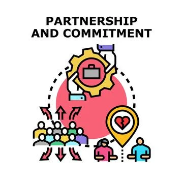 Partnership and commitment concept of togetherness Stock Illustration