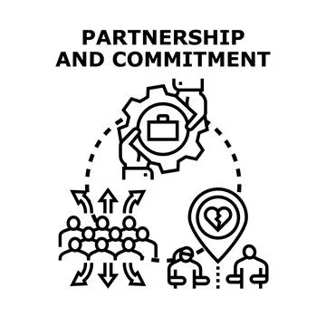 Partnership and commitment concept of togetherness Stock Illustration