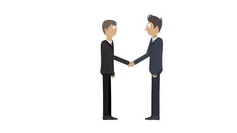 Partnership of businessmen. Animation of... | Stock Video | Pond5