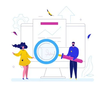 Partnership concept - flat design style colorful illustration Stock Illustration