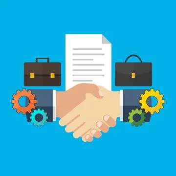 Partnership concept. Flat design stylish. Isolated on color background Stockillustratie