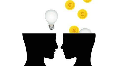 Partnership cooperation exchange of idea knowledge and money, creative tradin Stock Footage 162624159