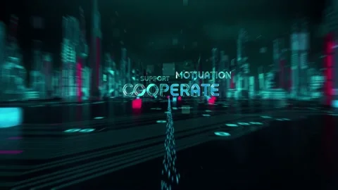 Partnership with digital technology hitech concept Stock Footage 143903633