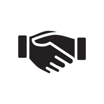 Partnership glyph flat icon Illustrazione stock