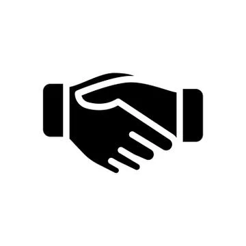 Partnership glyph flat icon Illustrazione stock