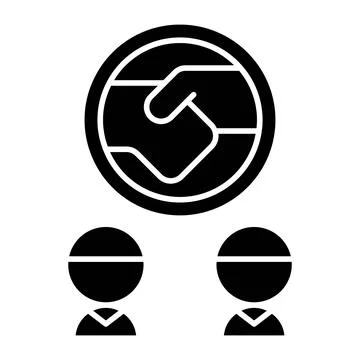 Partnership Glyph Icon Stock Illustration