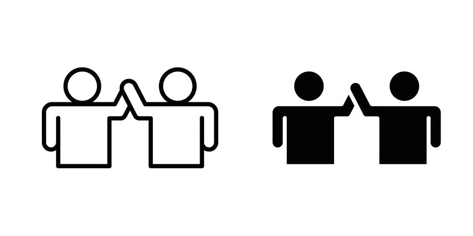 Partnership icon for design projects and web UI Stock Illustration
