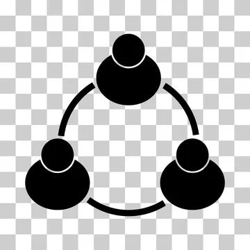 Partnership icon on transparent background. Teamwork sign. Group of people. Stock-Illustration