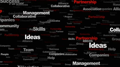 PARTNERSHIP Keywords Animation, Background, Loop 스톡 동영상 149238914