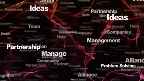 PARTNERSHIP Keywords Animation, Background, Loop Video stock 282755079