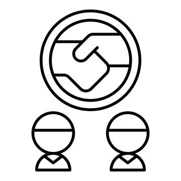 Partnership Line Icon Stock Illustration
