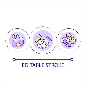 Partnership loop concept icon 스톡 일러스트