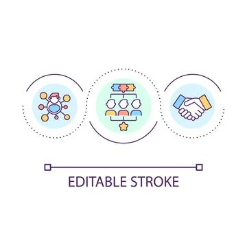 Partnership loop concept icon Stock Illustration