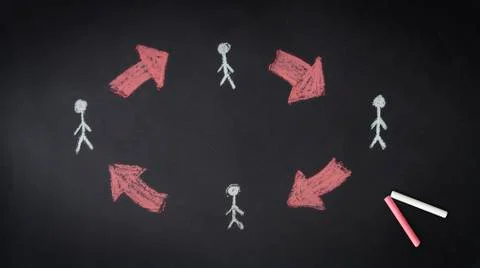 Partnership network Stock Illustration