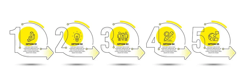 Partnership, Project edit and 3d chart icons set. Idea sign. Business startup Stock Illustration