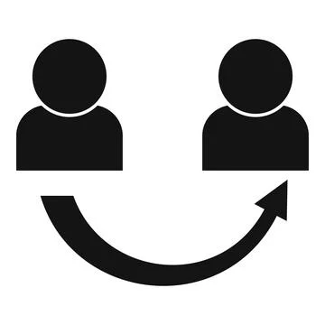 Partnership referral program icon, simple style Stock Illustration