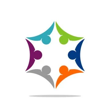 Partnership Star Shape Logo Template Illustration Design. Vector EPS 10. Stock Illustration