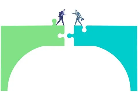 Partnership symbol connection - vector illustration Stock Illustration