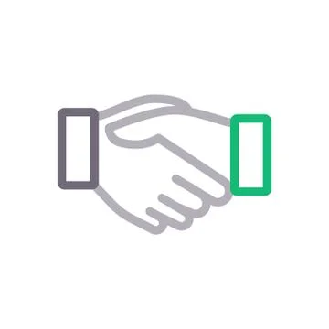 Partnership thin line colour icon 库存插图