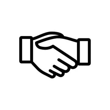Partnership thin line icon Stock Illustration