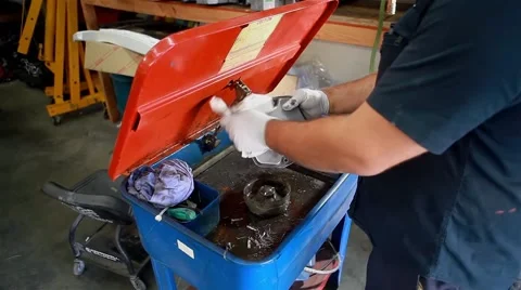 Parts cleaning Stock Footage 53999105