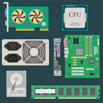 Parts of Computer Stockillustratie