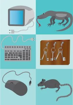 Parts of a computer Stock Illustration