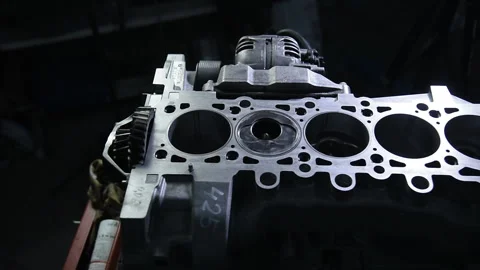 Parts from the internal combustion engine Video stock 136422909