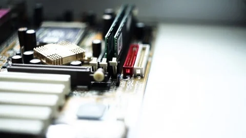 Parts of PC background blurred light Stock Footage 98481447