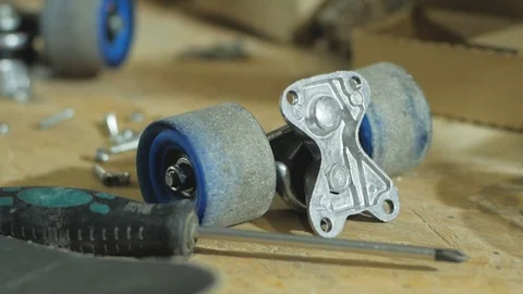 Parts of skateboard Stock Footage 88073392