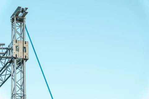Parts of the stage structure from a modular system of metal scaffolding. Stag Stock Photos