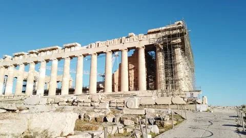 Partthenon Acropolis in Athens Stock Footage 167688754