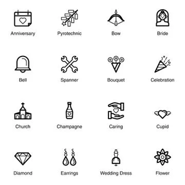 Party Accessories Line Vectors Stock Illustration