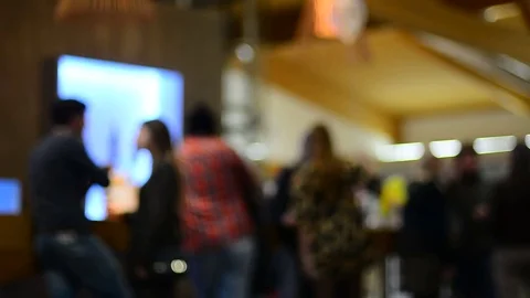 Party and friends with blurred effect. Stock Footage 82380883
