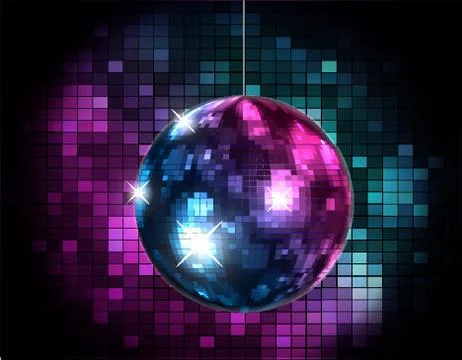 Party atmosphere with disco globe Stock Illustration