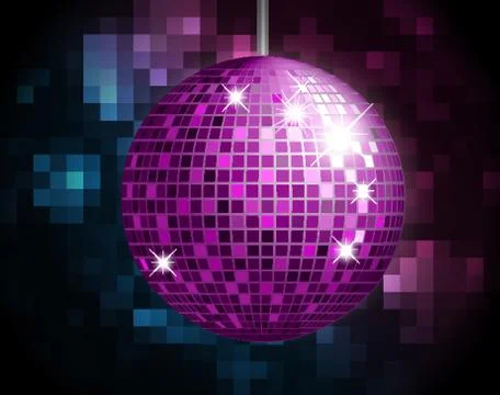 Party atmosphere with disco globe Stock Illustration