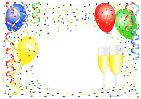 Party background with balloons Stock Illustration