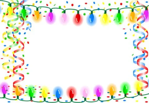 Party background with chain of lights Stock Illustration