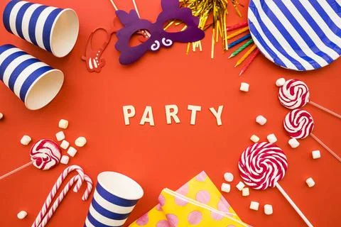 Party background with decorative items Stock Photos