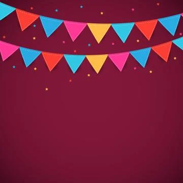 Party Background with Flags Illustration Stock Illustration
