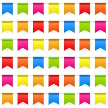 Party Background with Flags Seamless Pattern Vector Illustration イラスト素材