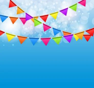 Party Background with Flags Vector Illustration Stock Illustration