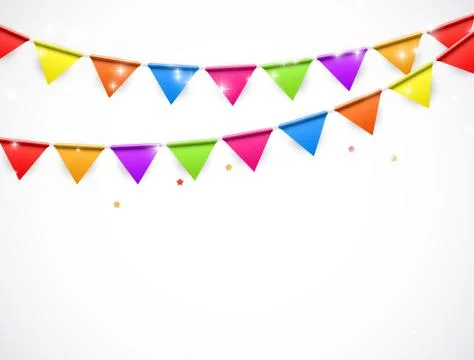Party Background with Flags Vector Illustration Stock Illustration