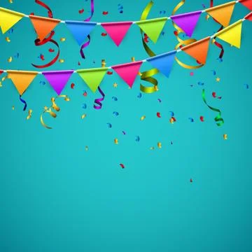 Party Background with Flags Vector Illustration Stock Illustration