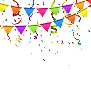 Party Background with Flags Vector Illustration Stock Illustration
