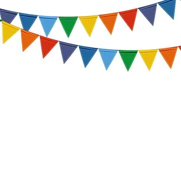 Party Background with Flags Vector Illustration Stock Illustration