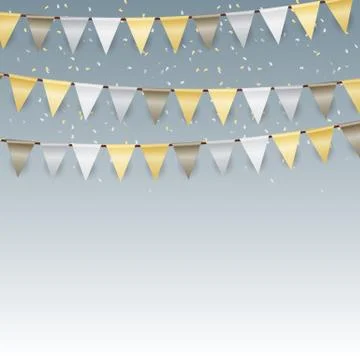 Party Background with Flags Vector Illustration Stock Illustration
