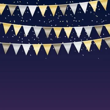 Party Background with Flags Vector Illustration Stock Illustration